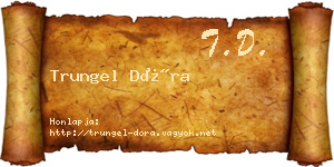 Trungel Dóra névjegykártya